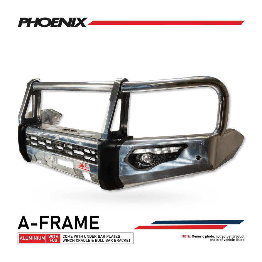 Isuzu MUX 2025-On Facelift 808-02A Alloy Phoenix Bull Bar A-Frame Package