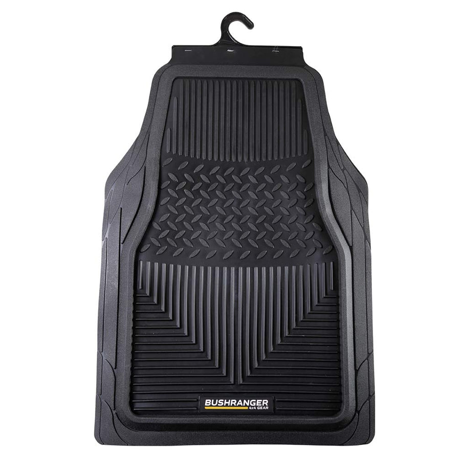 Bushranger Mud Tamer Floor Mats Front - Black