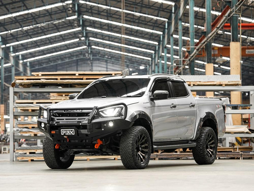 PIAK Elite 3-Loop Bull Bar for Isuzu D-Max (2020-2023) | Orange Recovery Points & Black Bash Plate