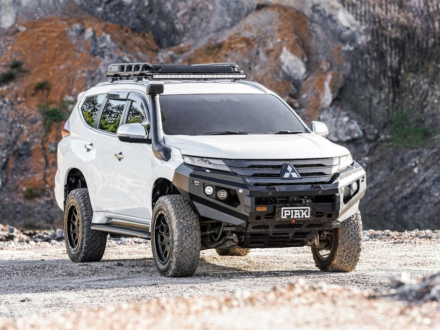 PIAK Elite Non Loop Bull Bar Black Recovery Points Bash Plate for Mitsubishi Pajero Sport 2020 Onwards