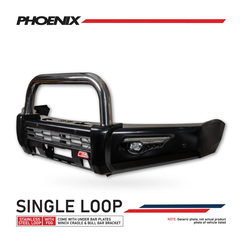 Triton MV 2024-On 808-01 Phoenix Bull Bar Single Stainless Loops Package