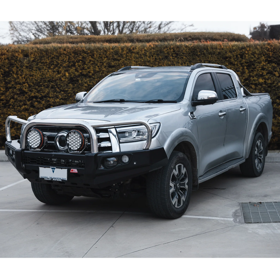 Great Wall Cannon 2025-On Facelift 2025-On 707-01 Falcon Bull Bar Triple Stainless Loops Package (LED Foglight)