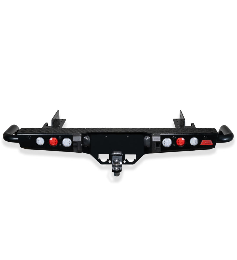 Next-Gen Ranger Raptor 2022-On - 022-03 Jack Rear Bar with Light kit and Sand Black Step Plate Package - SKU MCC-05011-203SPSBL