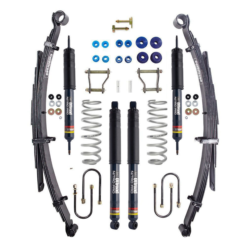CalOffroad Nitro Pro Series 4x4 Lift Kit Tour Pack Up to 2 Inch Lift Suitable For Toyota Landcruiser 79 Series 2012 On (2 Door) 4 Cyl