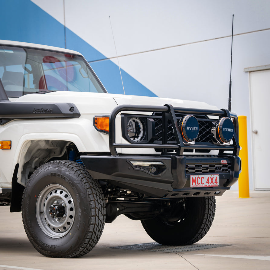 Land Cruiser 79 Series Single Cab 2024-On 808-02 Phoenix Bull Bar Black A Frame Package - SKU MCC-01024-802SC