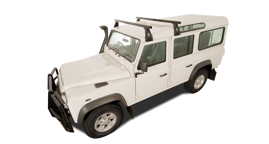 Rhino-Rack Heavy Duty RL210 Black 2 Bar Roof Rack for Land Rover Defender 90, 110 & 130 (4×4)
