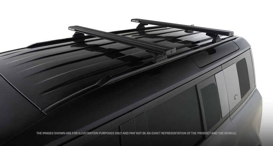 Rhino-Rack Reconn-Deck Black 2 Bar Truck Bed System Suitable for Land Rover Defender 110 L663 4×4