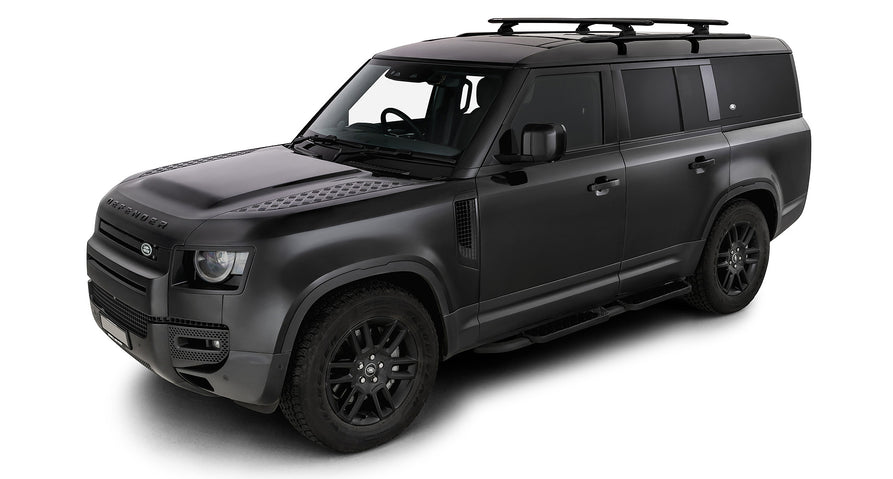 Rhino-Rack Vortex RCL Black 2 Bar Roof Rack for Land Rover Defender 130 L663 4×4