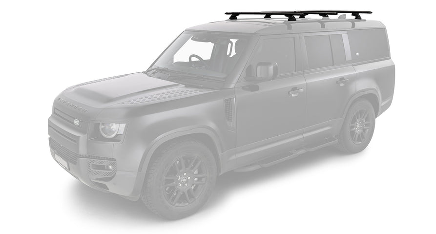 Rhino-Rack Vortex RCL Black 3 Bar Roof Rack for Land Rover Defender 130 L663 4×4