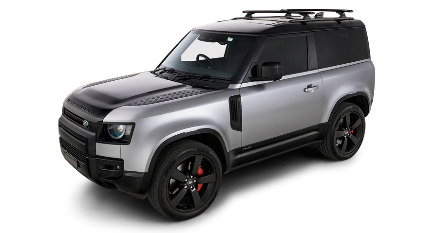 Rhino-Rack Vortex RCH-RCL Black 2 Bar Roof Rack Suitable for Land Rover Defender 90 L663 4×4