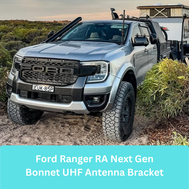 GMF4x4 Ford Ranger RA 2022+ Bonnet UHF Antenna Bracket 035-BB