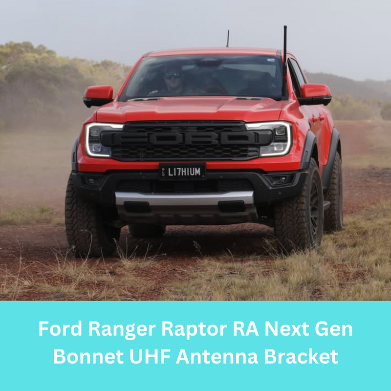 GMF4x4 Ford Ranger Raptor RA 2022+ Bonnet Aerial UHF Antenna Bracket 035-BB