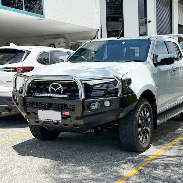 BT50 2025-On Facelift 707-01 Falcon Bull Bar Triple Stainless Loops Package (LED Foglight)