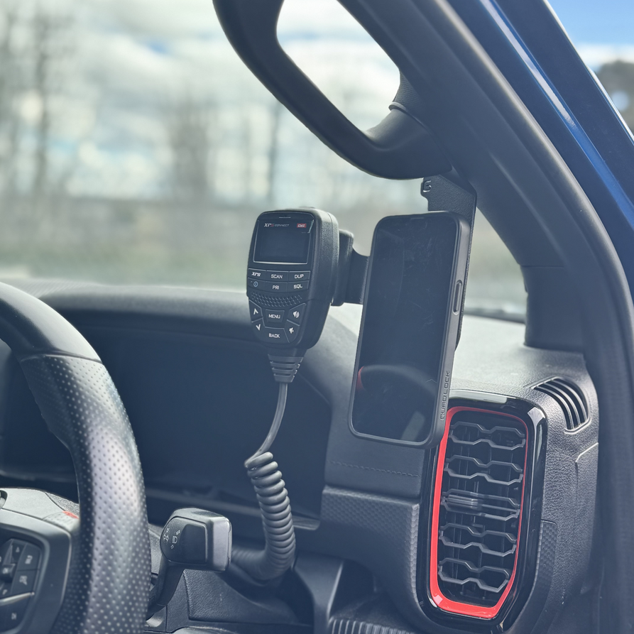 GMF4x4 Ford Raptor RA 2022+ Phone & UHF Hand Piece Holder 4003-PH-D