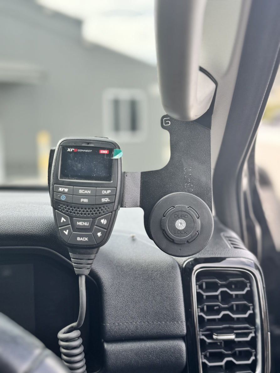 GMF4x4 Ford Ranger RA 2022+ Phone & UHF Hand Piece Holder 4003-PH-D