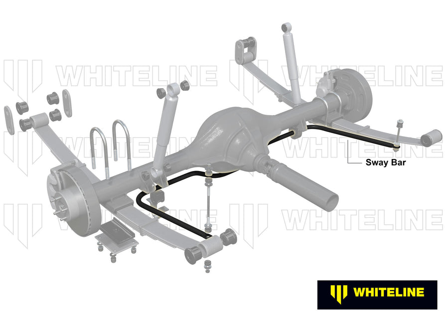 Whiteline 20mm Rear Sway Bar - Suits Toyota Hilux GGN125R, GUN126R, 136R 4WD 2015-On Excl 08/22-On Rogue