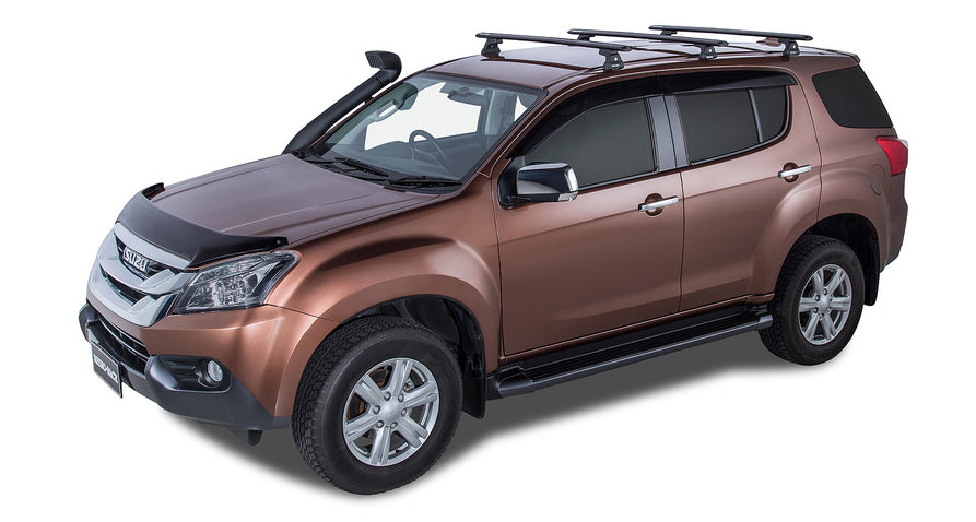 Rhino-Rack Vortex RLT600 Trackmount Black 3 Bar Roof Rack – Isuzu MU-X Gen 1 4×4