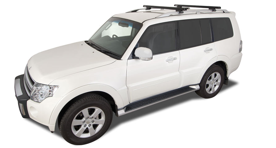 Rhino-Rack Heavy Duty CXB Black 2 Bar Roof Rack suitable for Pajero NS–NX 4×4