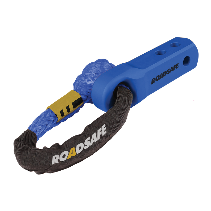 Roadsafe 4WD BLUE ALLOY RECOVERY HITCH & SOFT SHACKLE (RTHSSBKIT)