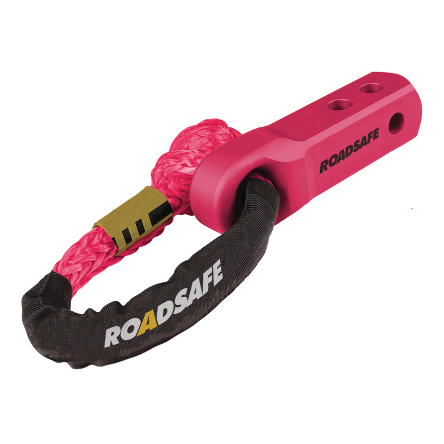 Roadsafe 4WD PINK ALLOY RECOVERY HITCH & SOFT SHACKLE (RTHSSPKIT)