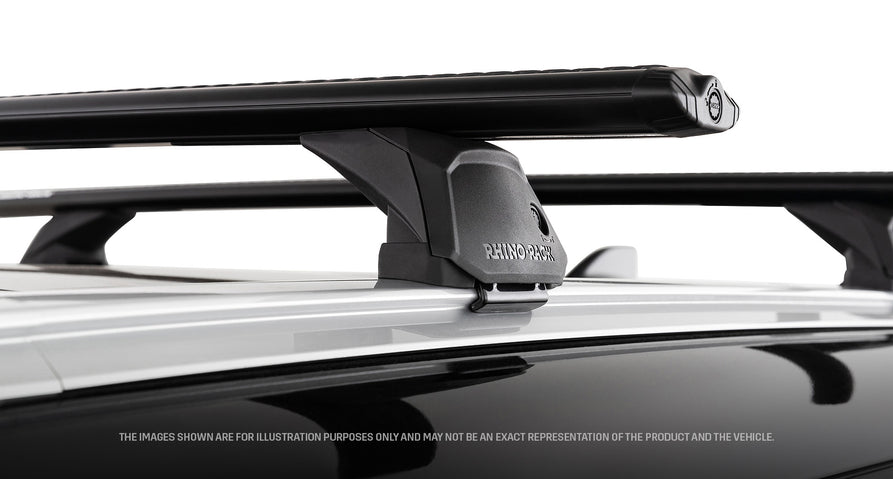 Rhino-Rack Vortex RX200-4 Black 2 Bar Roof Rack for Mitsubishi Triton GSR Gen6