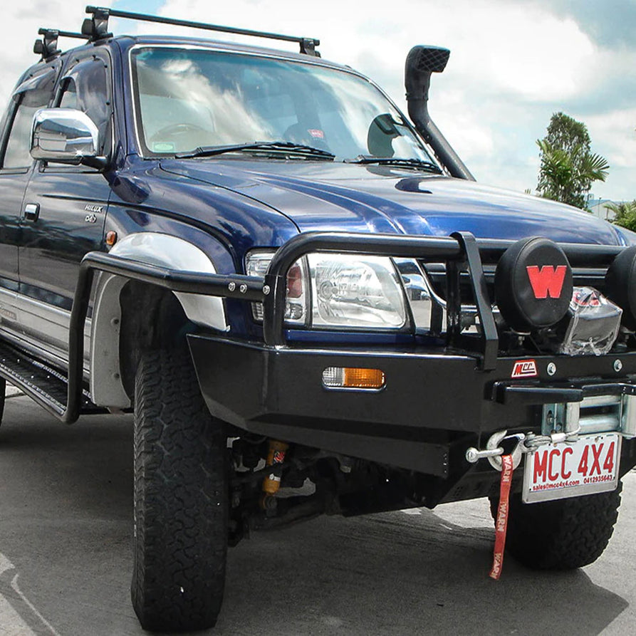 Suitable For Toyota Hilux 1997-2004 039BSR All Black Side Step and Rail Package (50mm Bull Bar)