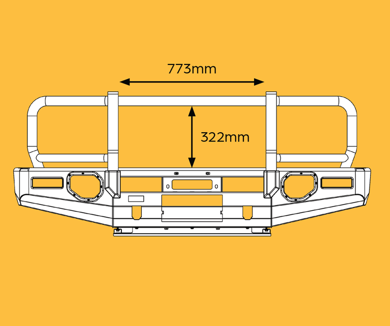 OXLEY Bull Bar Kit for Toyota LandCruiser 79 Series Single Cab