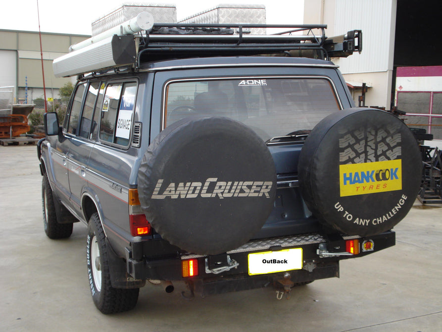 Twin Wheel Carrier Rear Bar (Complete) Suitable For Toyota Landcruiser 60 Series