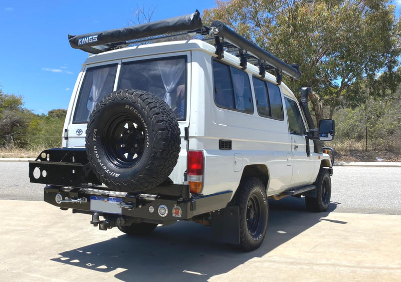 Twin Wheel Carrier Rear Bar (Complete) Suitable For Toyota Landcruiser 75 Series Troopie 1992-1999