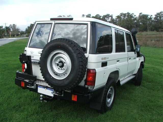 Twin Wheel Carrier Rear Bar (Complete) Suitable For Toyota Landcruiser 76 Series Wagon - Only