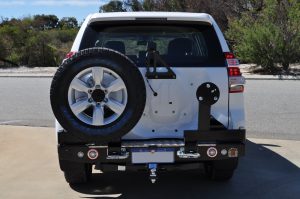 Twin Wheel Carrier Rear Bar (Bar Only, No Arms) Suitable For Toyota Prado 150 2017-2024