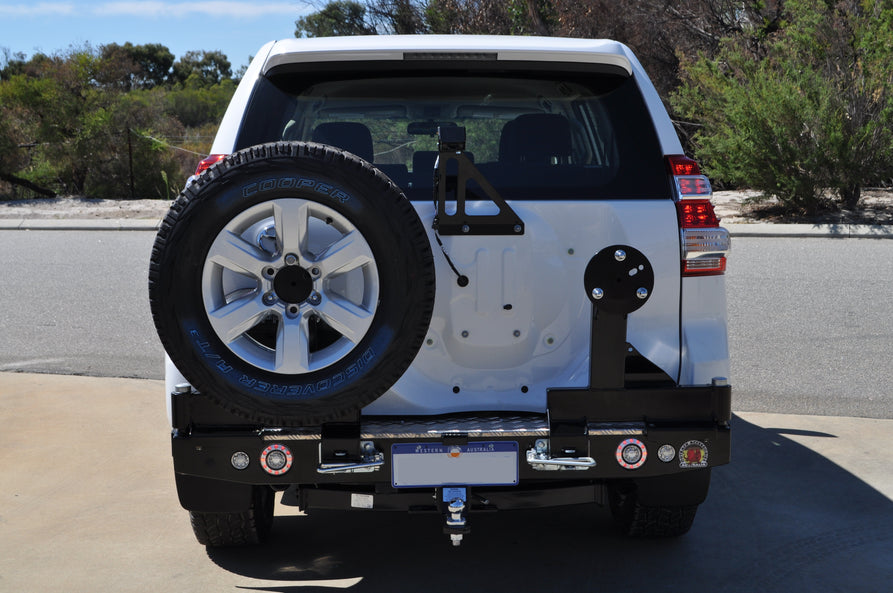Twin Wheel Carrier Rear Bar (Complete) Suitable For Toyota Prado 150 LWB & SWB 2009-2017