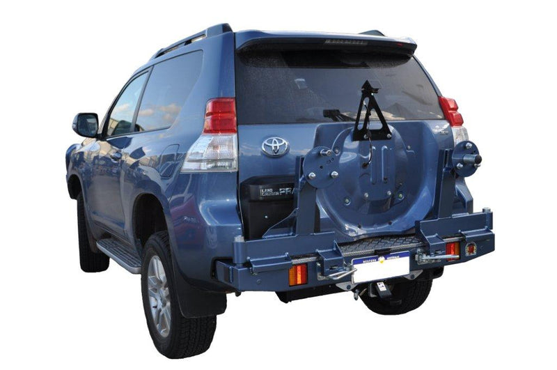 Twin Wheel Carrier Rear Bar (Complete) Suitable For Toyota Prado 150 LWB & SWB 2009-2017