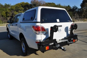 Twin Wheel Carrier Rear Bar (Bar Only, No Arms) Suitable For Mazda BT50 Dual cab 4WD NO REAR SENSORS 2011-2020