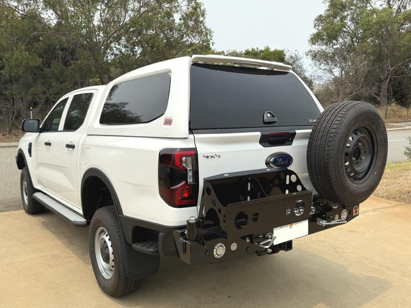 Twin Wheel Carrier Rear Bar (Bar Only, No Arms) Suitable For Ford Ranger Next Gen Dual cab 4WD 4Cyl & 6Cyl 2022+
