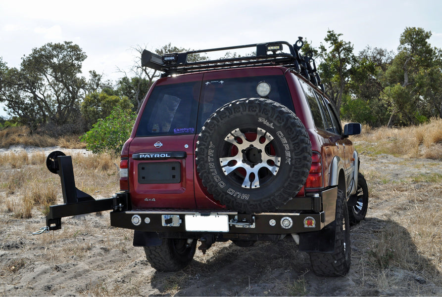 Twin Wheel Carrier Rear Bar (Bar Only, No Arms) Suitable For Nissan Patrol GU & Y61 Wagon Series 4 on 2004+