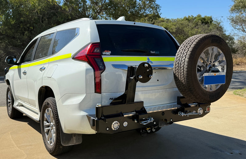 Twin Wheel Carrier Rear Bar (Complete) Suitable For Mitsubishi Pajero Sport QF GLX 2015-2024