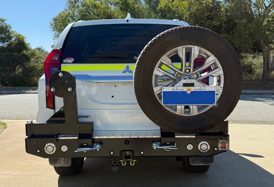 Twin Wheel Carrier Rear Bar (Complete) Suitable For Mitsubishi Pajero Sport QF GLX 2015-2024