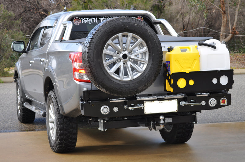 Twin Wheel Carrier Rear Bar (Complete) Suitable For Mitsubishi Triton MQ 4WD 2015+
