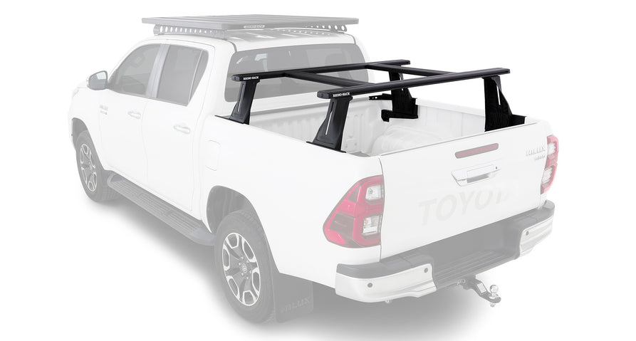 Rhino-Rack Reconn-Deck 2 Bar Ute Tub System with 2 NS Bars for / Suitable for Toyota Hilux SR5 Gen 8 4×4