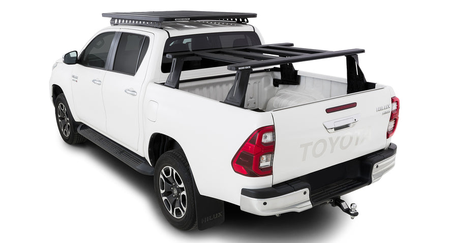 Rhino-Rack Reconn-Deck 2 Bar Ute Tub System with 4 NS Bars for / Suitable for Toyota Hilux SR5 Gen 8 4×4