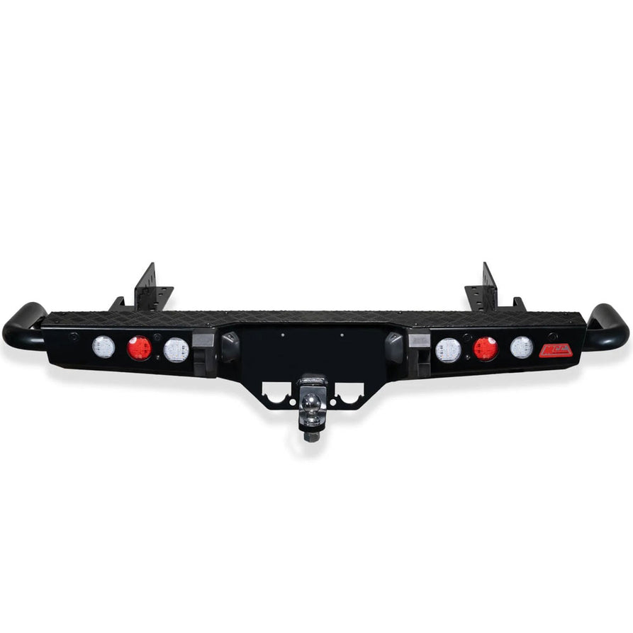 Suitable For Toyota Hilux 1997-2004 022-03 Jack Rear Bar with Light kit and Black Step Plate Package – SKU MCC-01001-203SPBL