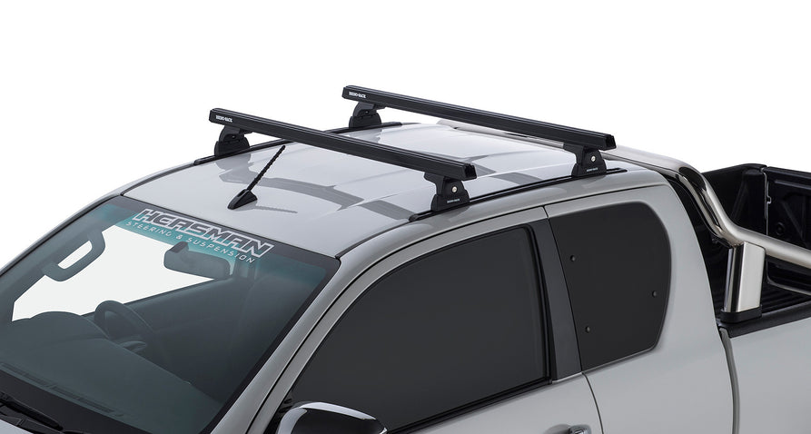 Rhino-Rack Heavy Duty 2500 Black 1 Bar Roof Rack suitable for Toyota Hilux Gen 8 4×4 Extra Cab and Single Cab