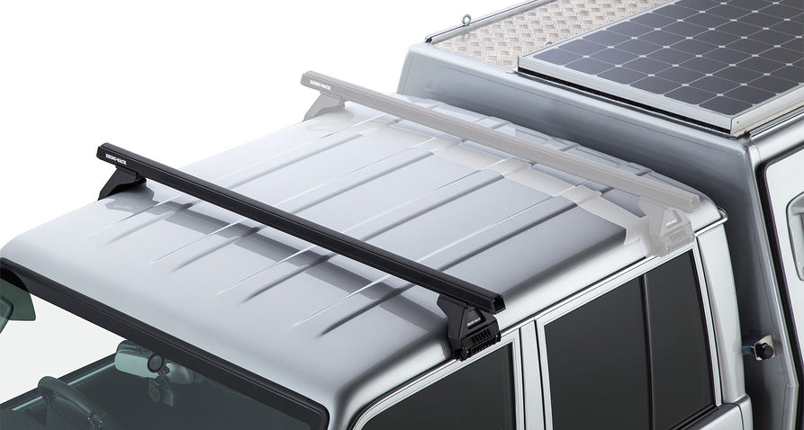 Rhino-Rack Heavy Duty RL110 Black 1 Bar Roof Rack for LandCruiser 79 (4×4)