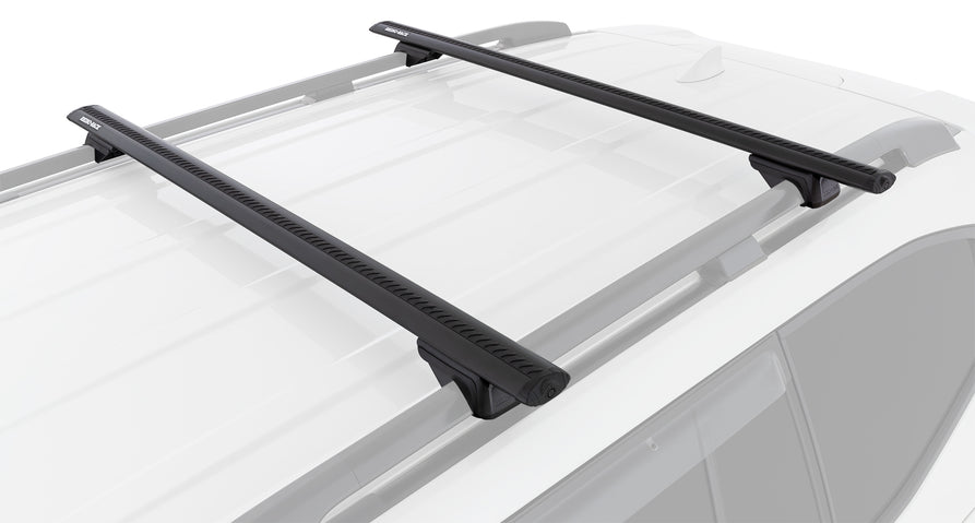 Rhino-Rack Vortex RX Black 2 Bar Roof Rack for / Suitable for Toyota LandCruiser, Nissan Patrol, Lexus LX470 and Select 4×4 Vehicles