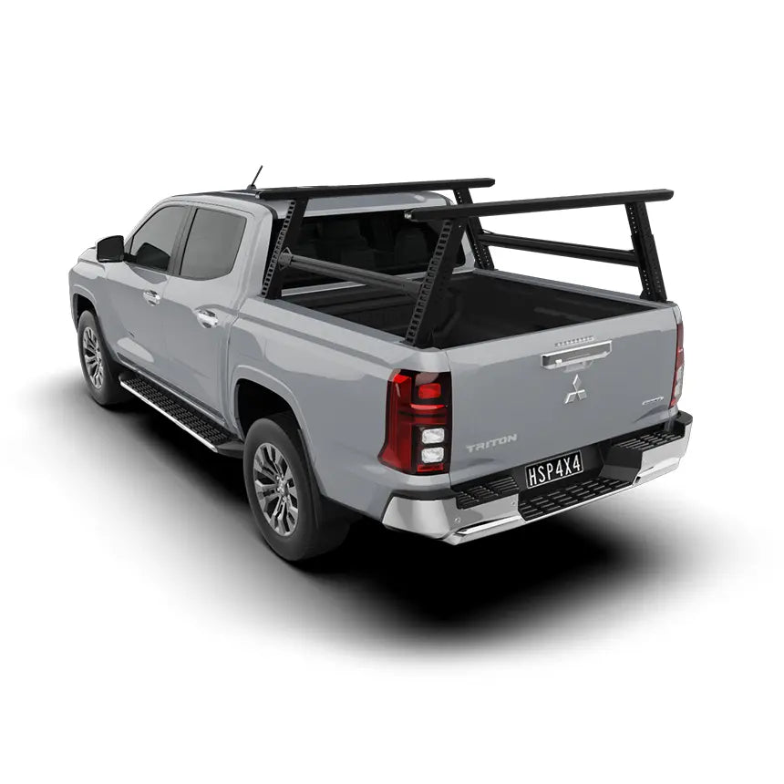 HSP Load Rack Pro Ladder Rack suits Mitsubishi Triton MV 2024+ Fits Dual Cab Tub – Full Set (Front & Rear Legs + Joiner Bar) 2010-LR2-S