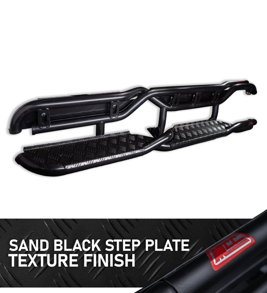 Prado 250 2025-On 030-09TW Twisted Side Step with Bracket (Sand Black)