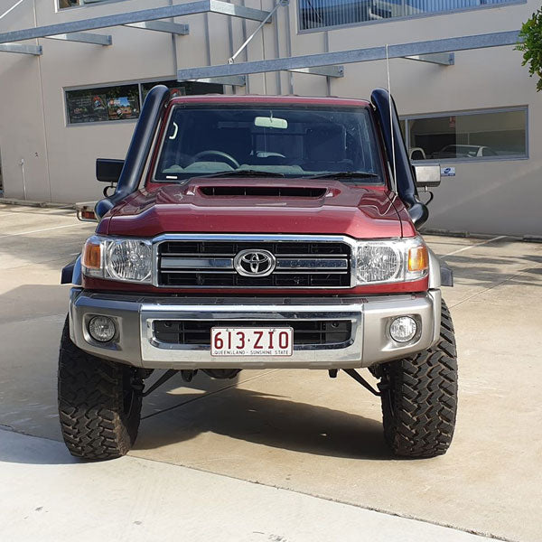 DUAL Toyota Landcruiser VDJ76-79 Series 5" Stainless Steel Snorkel Kit