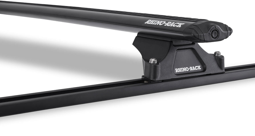 Rhino-Rack Vortex RLTP Trackmount Black 2 Bar Roof Rack for Holden Jackaroo LWB 4×4