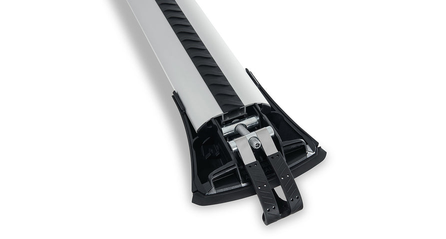 Rhino-Rack Vortex StealthBar Silver 2 Bar Roof Rack – Raised Rail 4×4 Vehicles